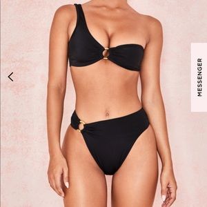 - House of CB Black One Strap Bikini